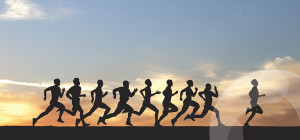 Runners across the landscape illustrating that Savvy integrated accounting, business advisory and tax services that move you forward.